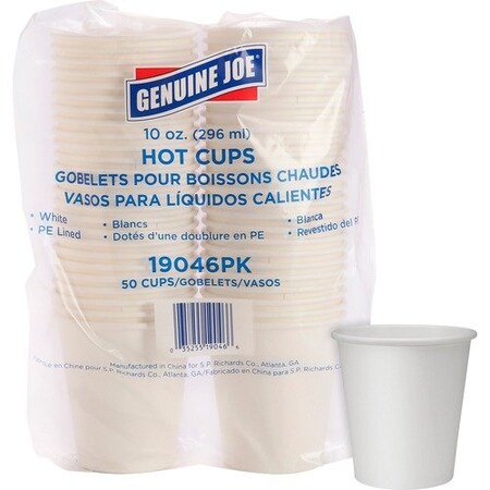 Genuine Joe CUP, SINGLE, 10OZ, 5PK GJO19046BD